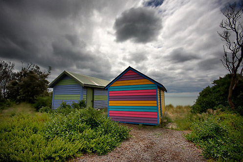 Lolly Boxes 1 - Jim Worrall - Mornington Peninsula - Australia - bathing box.