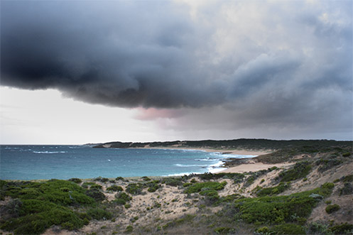 Thar She Blows - Jim Worrall - Beachport South Australia - storm clouds over beach