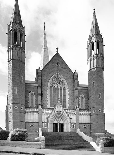 Bendigo Sacred Heart Cathedral - Jim Worrall - church - Australia - black and white
