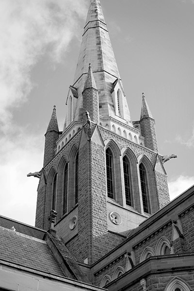 Bendigo Sacred Heart Cathedral - Jim Worrall - church - Australia - black and white