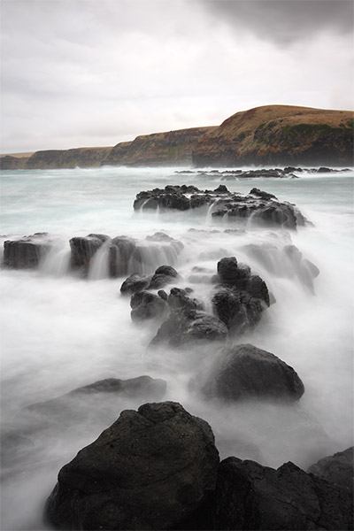 Tea Tree Creek - Flinders - Jim Worrall - beach - misty