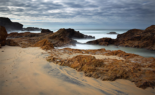 Narooma beach - Jim Worrall - seascape - misty ocean - sea