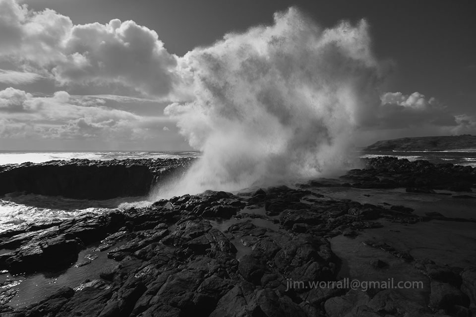 jim worrall, phillip island, australia, seascape, black and white
