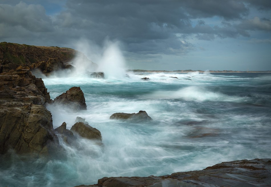 Jim Worrall, beach, wave splashing, rocks, ocean, Kilcunda, long exposure