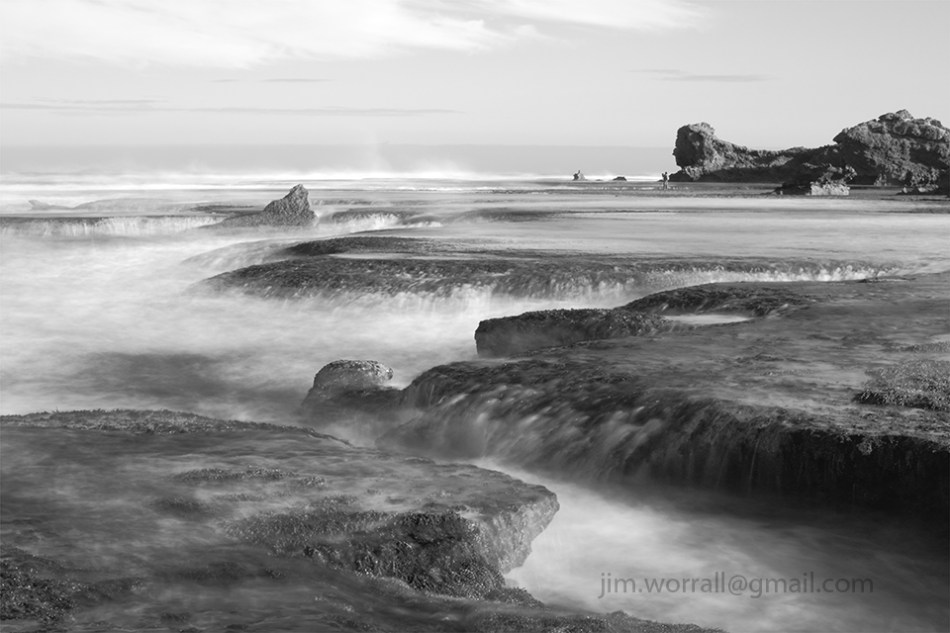 Jim Worrall, Mornington Peninsula, seascape, black and white, long exposure