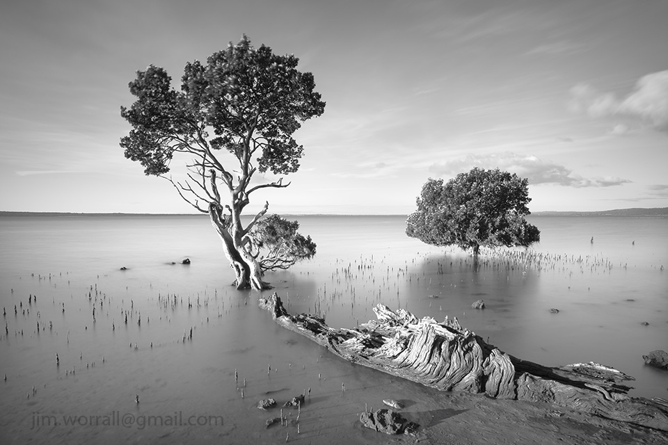Jim Worrall, Tenby Point, Western Port Bay, long exposure, ND400, seascape, black and white