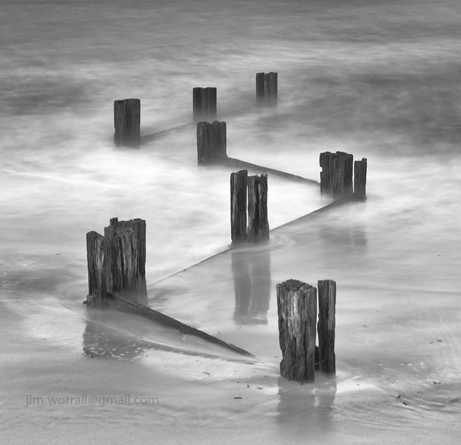 Jim Worrall, Mornington Peninsula, long exposure, black and white, seascape