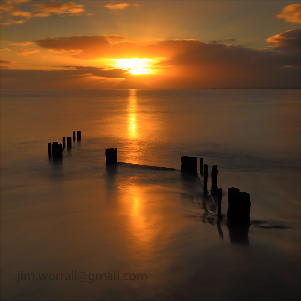 Balnarring Beach, Jim Worrall, Western Port Bay, sunrise, long exposure, seascape, groyne