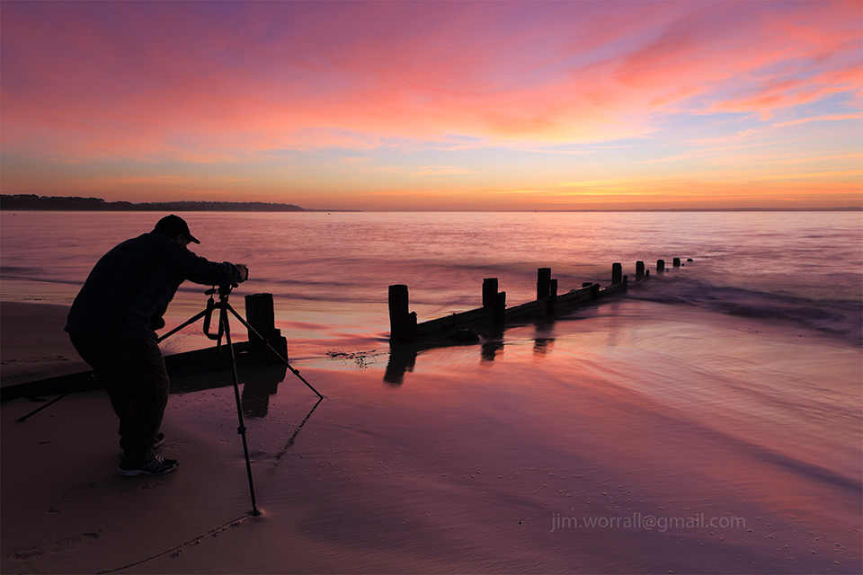 Balnarring Beach, Jason Cincotta, Jim Worrall, photographer, groyne, sunrise, Western Port Bay, Mornington Peninsula
