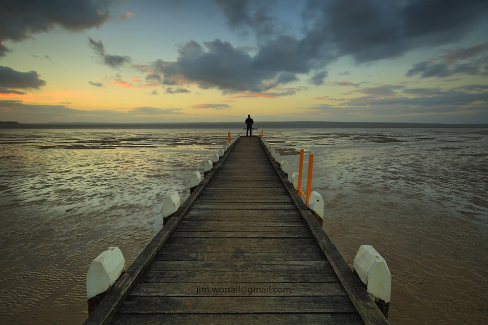 Jim Worrall, Grantville jetty, Western Port Bay, sunset, beach, low tide