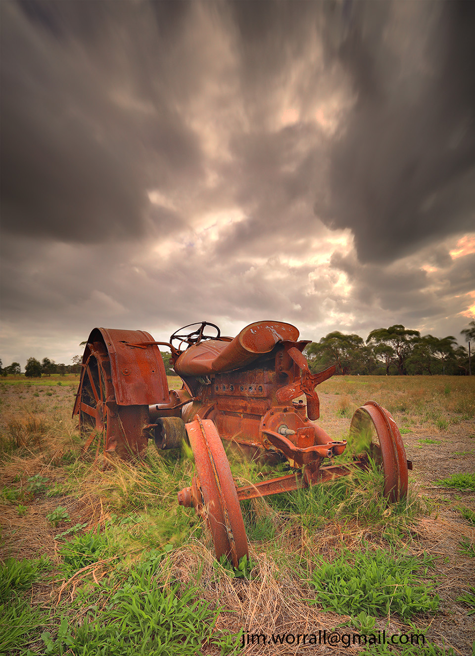 rusty tractor, the briars, mt martha, mornington peninsula, jim worrall