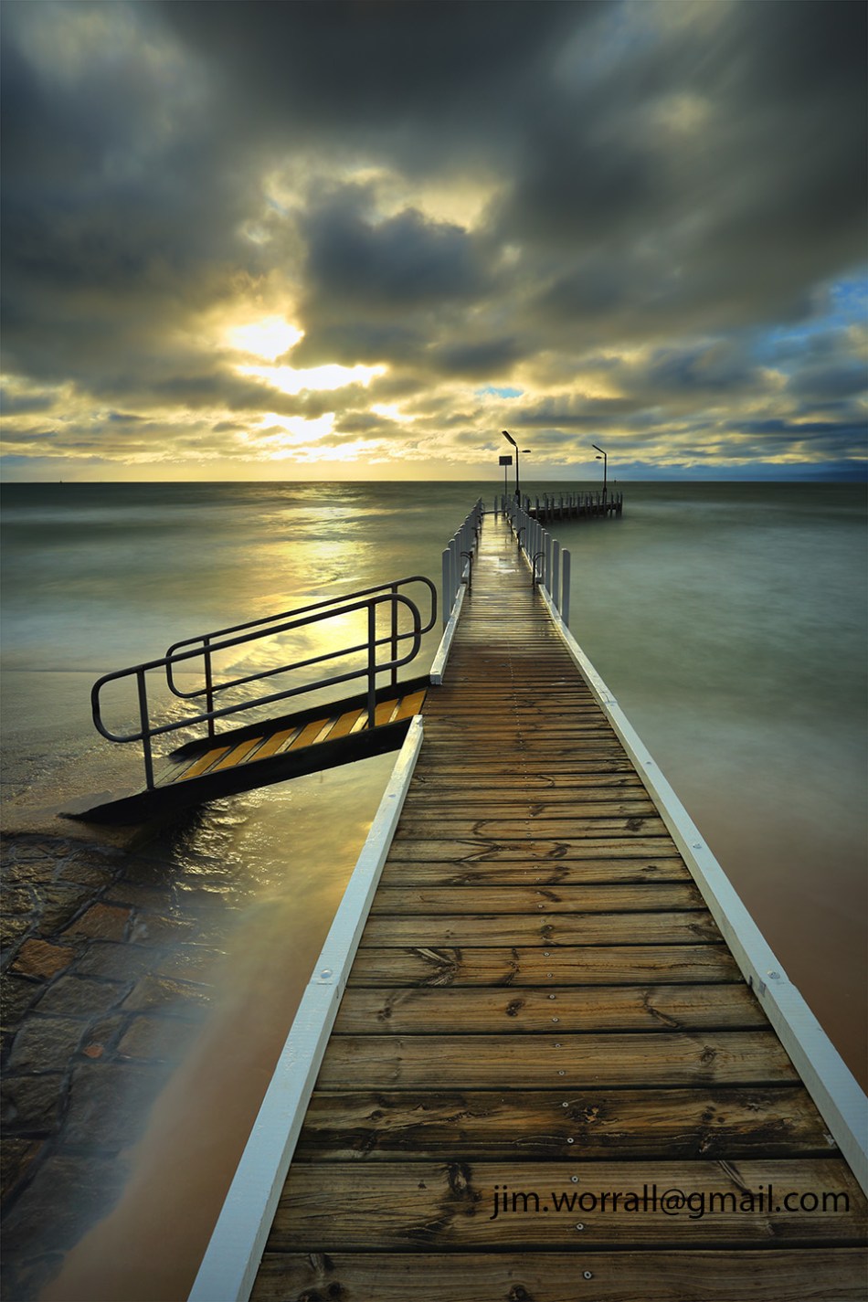 safety beach, jetty, jim worrall, port phillip bay, mornington peninsula, sunset, long exposure, nd filter