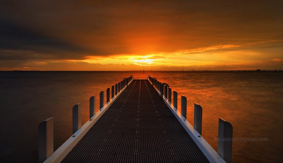 Jim Worrall, North Road, jetty, pier, beach, boat ramp, sunset