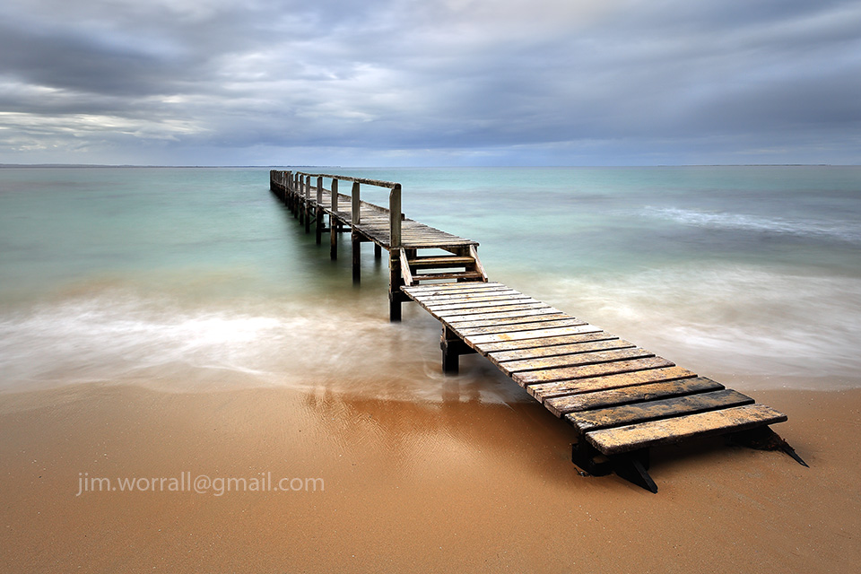 Jim Worrall, Mornington Peninsula, seascape, jetty, long exposure