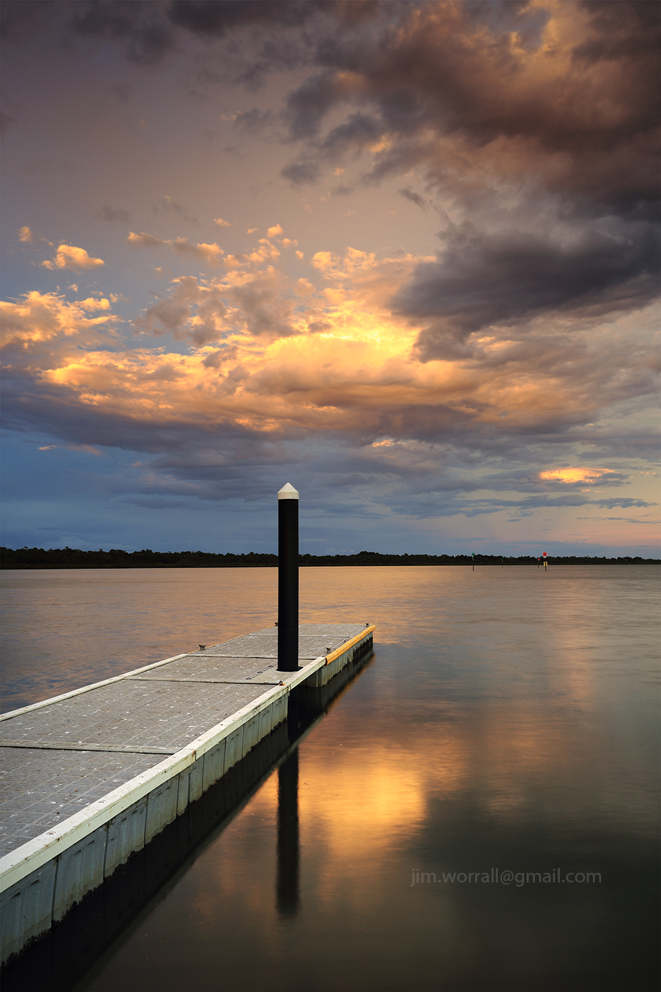 Jim Worrall, Blind Bight, western port bay, pontoon, sunset, seascape